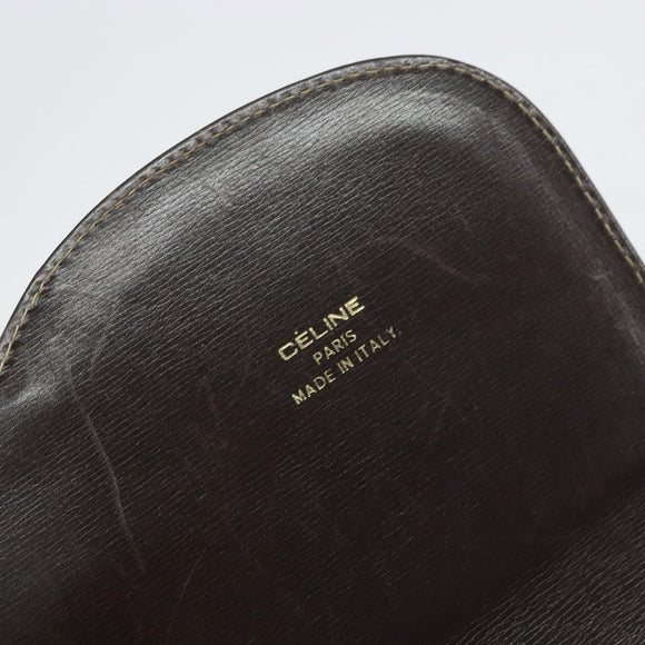 CELINE C Sulky Shoulder Bag Canvas Brown Gold Auth gh1083