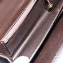 CELINE C Sulky Shoulder Bag Canvas Brown Gold Auth gh1083-12