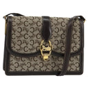 CELINE C Sulky Shoulder Bag Canvas Brown Gold Auth gh1083-1