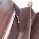 CELINE C Sulky Shoulder Bag Canvas Brown Gold Auth gh1083-20