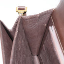 CELINE C Sulky Shoulder Bag Canvas Brown Gold Auth gh1083-21