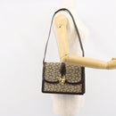 CELINE C Sulky Shoulder Bag Canvas Brown Gold Auth gh1083-24