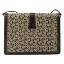 CELINE C Sulky Shoulder Bag Canvas Brown Gold Auth gh1083-2