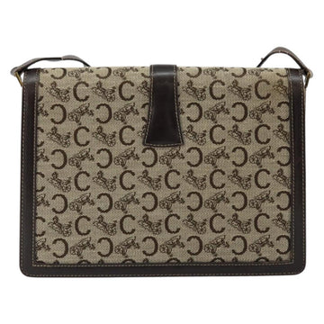 CELINE C Sulky Shoulder Bag Canvas Brown Gold Auth gh1083 - 0