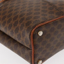 CELINE Macadam Canvas Shoulder Bag PVC Leather Brown Gold Auth gh1084-15