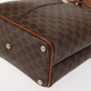 CELINE Macadam Canvas Shoulder Bag PVC Leather Brown Gold Auth gh1084-16