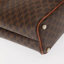 CELINE Macadam Canvas Shoulder Bag PVC Leather Brown Gold Auth gh1084-17
