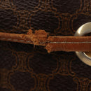 CELINE Macadam Canvas Shoulder Bag PVC Leather Brown Gold Auth gh1084-9