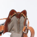 CELINE Macadam Canvas Shoulder Bag PVC Leather Brown Gold Auth gh1084-22