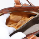 CELINE Macadam Canvas Shoulder Bag PVC Leather Brown Gold Auth gh1084-23