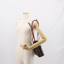 CELINE Macadam Canvas Shoulder Bag PVC Leather Brown Gold Auth gh1084-24