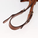 CELINE Macadam Canvas Shoulder Bag PVC Leather Brown Gold Auth gh1084-7