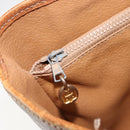 CELINE Macadam Canvas Tote Bag PVC Leather Brown Gold Auth gh1086-22