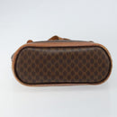 CELINE Macadam Canvas Tote Bag PVC Leather Brown Gold Auth gh1086-5