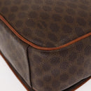 CELINE Macadam Canvas Shoulder Bag PVC Leather Brown Gold Auth gh1088-16