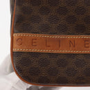 CELINE Macadam Canvas Shoulder Bag PVC Leather Brown Gold Auth gh1088-17