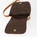 CELINE Macadam Canvas Shoulder Bag PVC Leather Brown Gold Auth gh1088-18