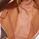 CELINE Macadam Canvas Shoulder Bag PVC Leather Brown Gold Auth gh1088-10