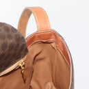 CELINE Macadam Canvas Shoulder Bag PVC Leather Brown Gold Auth gh1088-20