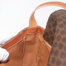 CELINE Macadam Canvas Shoulder Bag PVC Leather Brown Gold Auth gh1088-21