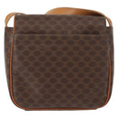 CELINE Macadam Canvas Shoulder Bag PVC Leather Brown Gold Auth gh1088-2