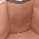 CELINE Macadam Canvas Tote Bag PVC Leather Brown Gold Auth gh1091-18