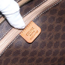 CELINE Macadam Canvas Tote Bag PVC Leather Brown Gold Auth gh1091-20