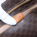 CELINE Macadam Canvas Tote Bag PVC Leather Brown Gold Auth gh1091-12