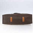 CELINE Macadam Canvas Tote Bag PVC Leather Brown Gold Auth gh1091-5