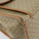 CELINE Macadam Canvas Shoulder Bag PVC Beige Gold Auth gh1092-15