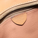 CELINE Macadam Canvas Shoulder Bag PVC Beige Gold Auth gh1092-12