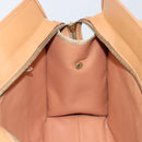 CELINE Macadam Canvas Shoulder Bag PVC Beige Gold Auth gh1092-20