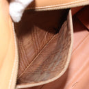 CELINE Macadam Canvas Shoulder Bag PVC Beige Gold Auth gh1092-11