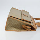 CELINE Macadam Canvas Shoulder Bag PVC Beige Gold Auth gh1092-3