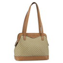 CELINE Macadam Canvas Shoulder Bag PVC Beige Gold Auth gh1093-1