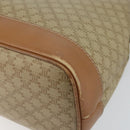 CELINE Macadam Canvas Shoulder Bag PVC Beige Gold Auth gh1093-8