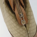 CELINE Macadam Canvas Shoulder Bag PVC Beige Gold Auth gh1093-18
