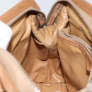 CELINE Macadam Canvas Shoulder Bag PVC Beige Gold Auth gh1093-21