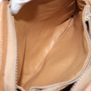 CELINE Macadam Canvas Shoulder Bag PVC Beige Gold Auth gh1093-22