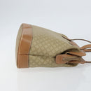 CELINE Macadam Canvas Shoulder Bag PVC Beige Gold Auth gh1093-3