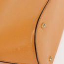 CELINE Hand Bag Leather Yellow Gold Auth gh1094-16