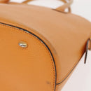 CELINE Hand Bag Leather Yellow Gold Auth gh1094-10