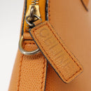 CELINE Hand Bag Leather Yellow Gold Auth gh1094-17