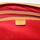 CELINE Hand Bag Leather Yellow Gold Auth gh1094-18