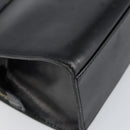 CELINE Hand Bag Leather 2way Black Gold Auth gh1095-16