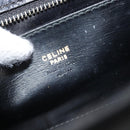 CELINE Hand Bag Leather 2way Black Gold Auth gh1095-12