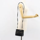 CELINE Hand Bag Leather 2way Black Gold Auth gh1095-20