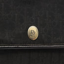 Christian Dior Trotter Canvas Chain Shoulder Bag Black Gold Auth gh1096-17