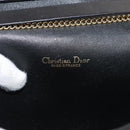Christian Dior Trotter Canvas Chain Shoulder Bag Black Gold Auth gh1096-18