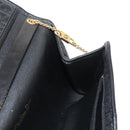 Christian Dior Trotter Canvas Chain Shoulder Bag Black Gold Auth gh1096-19